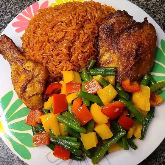 Jollof Rice and protein